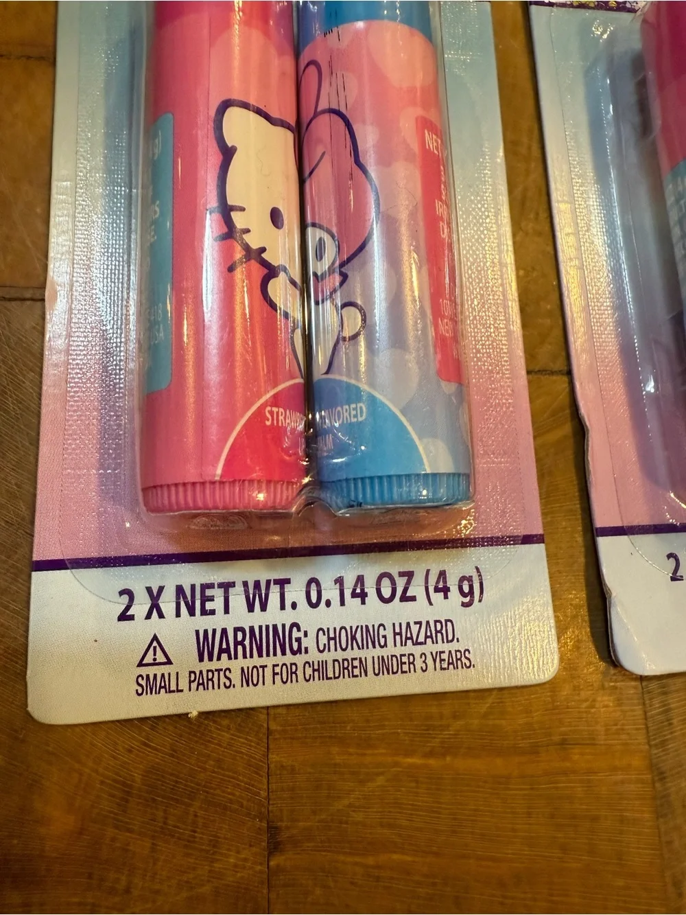 Hello Kitty & Friends Pink + Blue Lip Balm Duo 2 Packs of 2